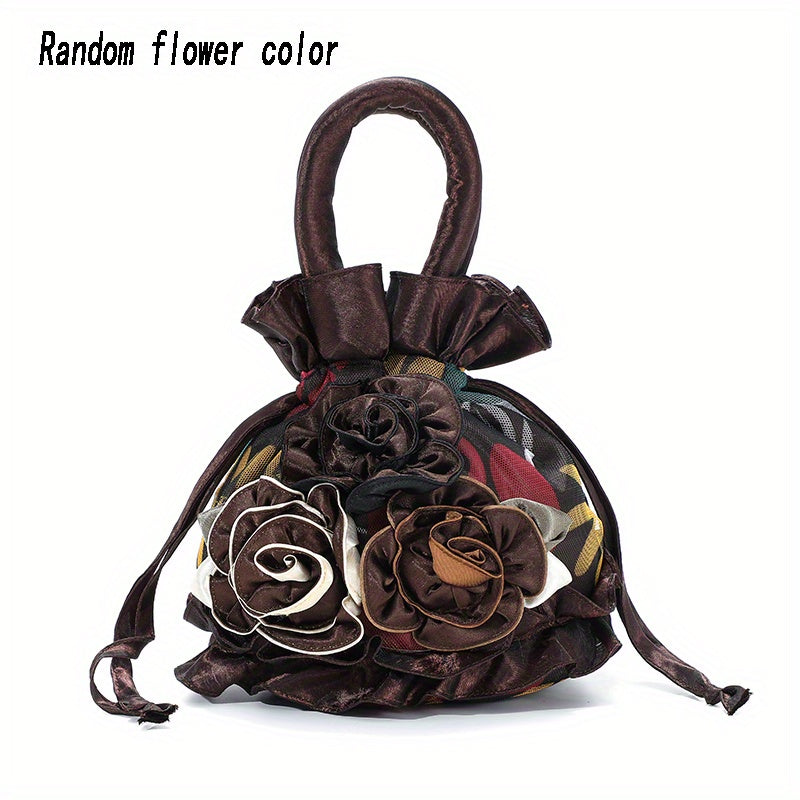 Handtasche mit Blumenmuster, trendige kleine Abendtasche, schlichte Handytasche, niedliche Beuteltasche