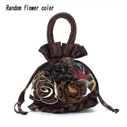 Handtasche mit Blumenmuster, trendige kleine Abendtasche, schlichte Handytasche, niedliche Beuteltasche