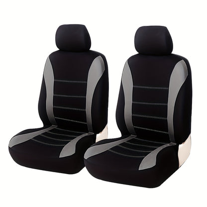 Car Seat Covers, Polyester Front Pairs Gray Black Tan Blue Red Car Seat Cushion Universal Car Seat Protector Auto Accessories Fashion Decoration