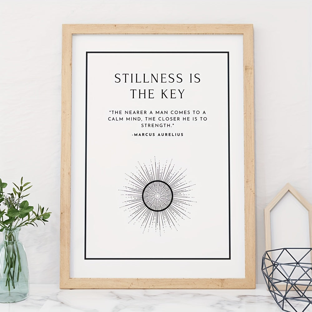 1pc Large Size, Modern Art Design, Minimalist Style, Stoicism Poster, No Frames Included, Gift For Room Decor, Kitchen Dining Room Wall Painting