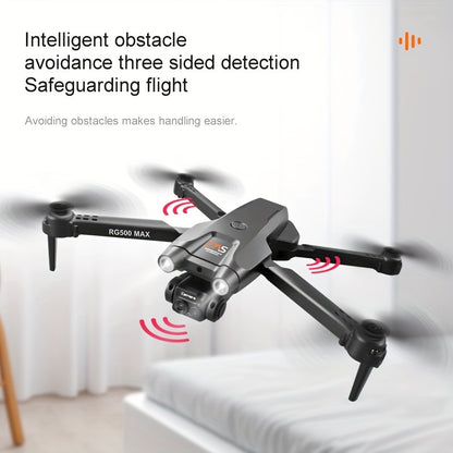 RG500 MAX Drone With Dual Camera, Optical Flow Positioning, Smart Obstacle Avoidance Remote Control Drone Toys For Men's Gifts, Indoor And Outdoor Affordable UAV, Christmas Halloween Thanksgiving Gift