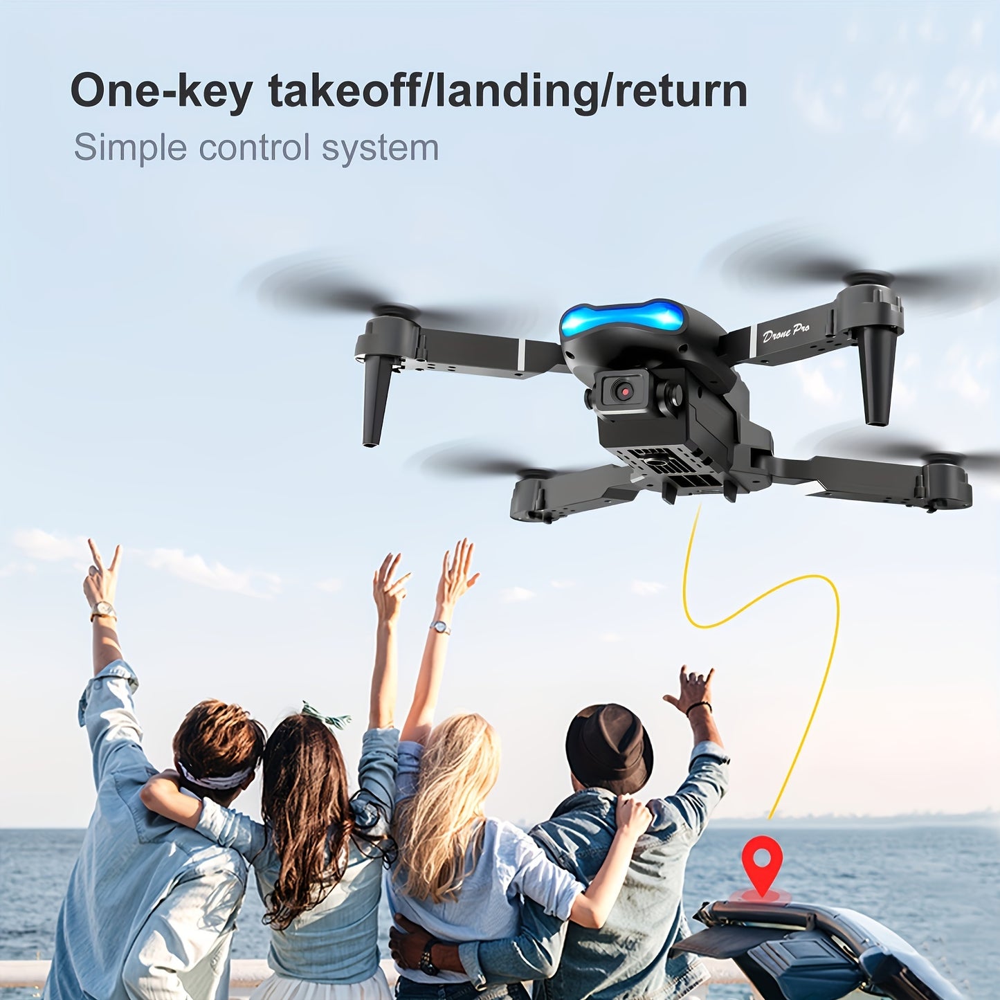 New E99 K3 Professional RC Drone, Dual Camera Double Folding RC Quadcopter Height Hold Remote Control Toy, Holiday Gift Indoor And Outdoor Cheap Drone Aircraft