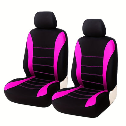 Car Seat Covers, Polyester Front Pairs Gray Black Tan Blue Red Car Seat Cushion Universal Car Seat Protector Auto Accessories Fashion Decoration
