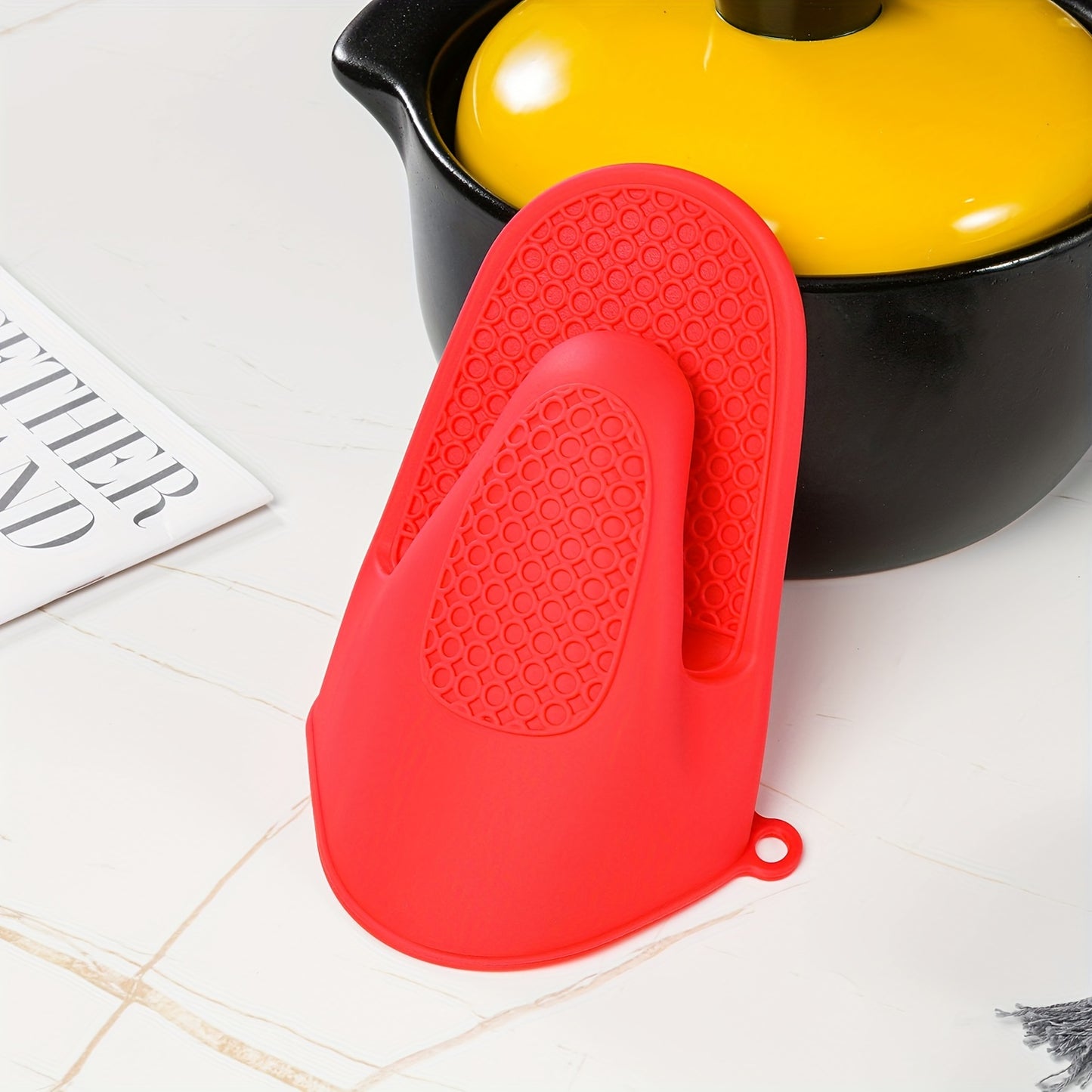 2pcs Silicone Cooking Gloves, Grilling Gloves, Heat Resistant Gloves BBQ Kitchen Silicone Oven Mitts, Silicone Smoker Oven Gloves for Barbecue, Cooking, Baking
