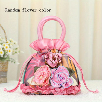 Handtasche mit Blumenmuster, trendige kleine Abendtasche, schlichte Handytasche, niedliche Beuteltasche
