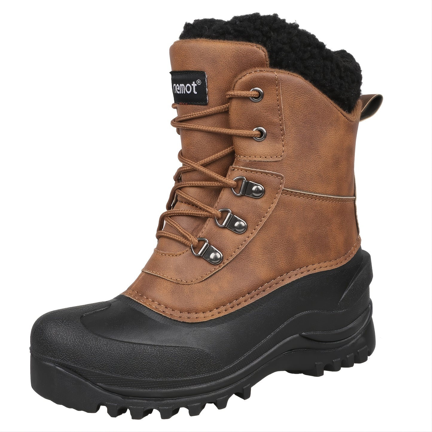 Bottes de neige RIEMOT pour homme, toutes saisons, de haute qualité, avec doublure polaire chaude - Semelle robuste en TPR, adhérence optimale, idéales pour la randonnée, le trekking et le jardinage - Chaussures d'extérieur hiver/été/automne