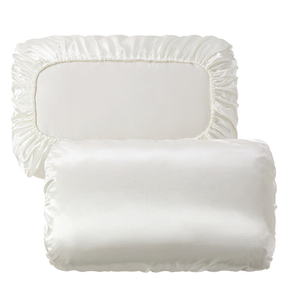 2 weiche und atmungsaktive Satin-Kissenbezüge mit Gummizug – perfekt für einen erholsamen Schlaf in Ihrem Schlafzimmer