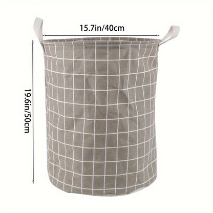 Panier à linge rond (1 pièce), panier à linge sale, panier à linge portable, seau de rangement