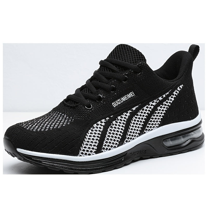 Lightweight Breathable Air Cushion knitted Running Shoes, Women's Footwear