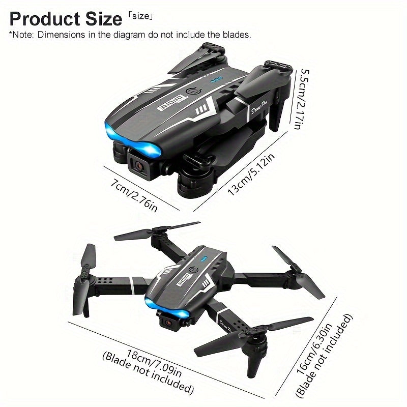2025 Drone Toy With Dual Camera, Phone APP FPV Double Folding RC Quadcopter Altitude Hold, One Key Take Off Remote Control For Men Gift Indoor Outdoor RC Helicopter, New Year Gifts