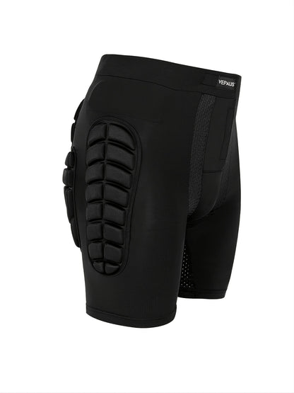 Atmungsaktive VEPAUS 3D-gepolsterte Shorts für Eishockey, Snowboarden, Gymnastik und Rollschuhlaufen – feuchtigkeitsableitend, flexibel, hochelastisches Polyester-Strickgewebe, normale Passform, Sportbekleidung für alle vier Jahreszeiten