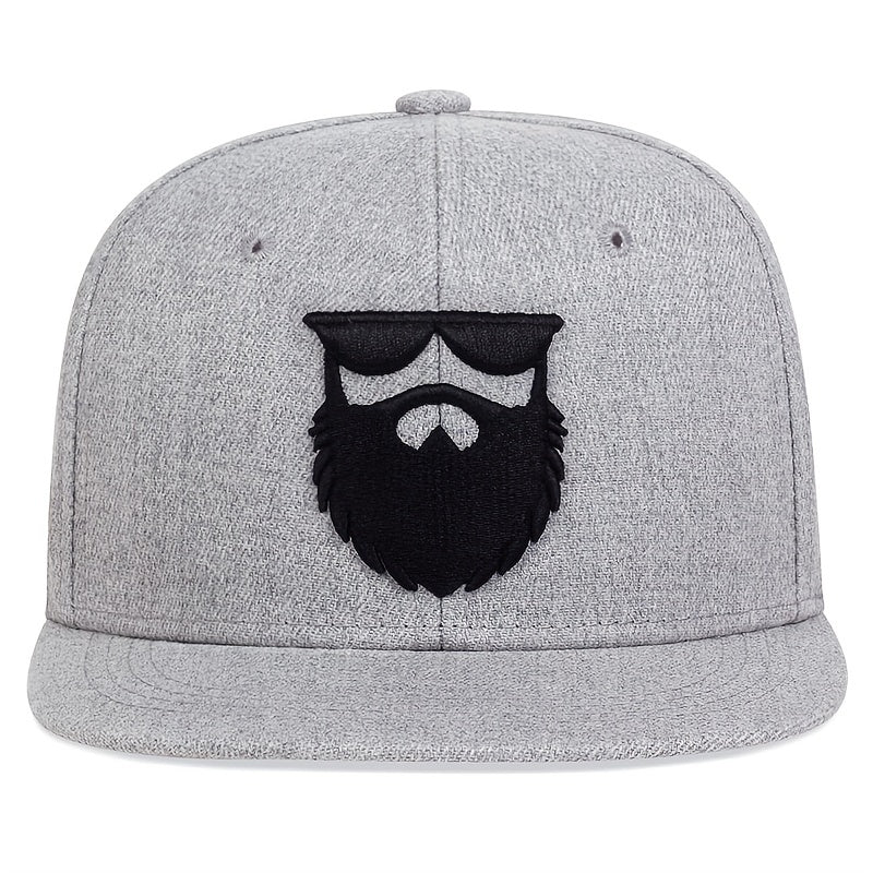Ideale Geschenkidee: Lässige Baseballkappe mit besticktem Bartmotiv für Herren