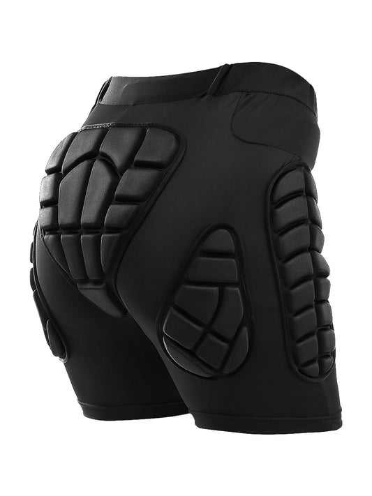 Atmungsaktive VEPAUS 3D-gepolsterte Shorts für Eishockey, Snowboarden, Gymnastik und Rollschuhlaufen – feuchtigkeitsableitend, flexibel, hochelastisches Polyester-Strickgewebe, normale Passform, Sportbekleidung für alle vier Jahreszeiten