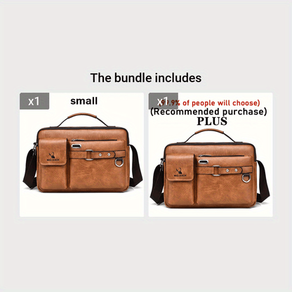 WEIXIER Herren-Umhängetasche, kompatibel mit / - Verstellbare Business- und Freizeit-Schultertasche, Bürotasche, Geschenk für Ehemann, Freund (Material)