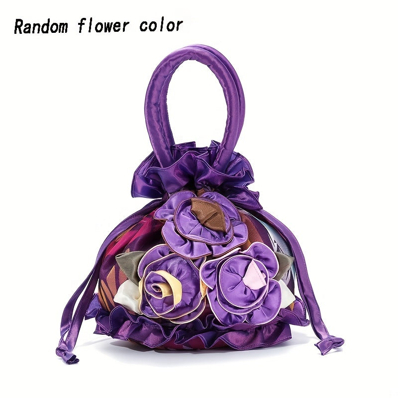 Handtasche mit Blumenmuster, trendige kleine Abendtasche, schlichte Handytasche, niedliche Beuteltasche