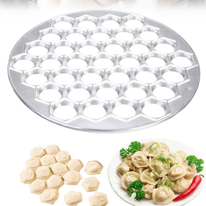 37-Loch-Wontonform aus silberfarbenem Metall