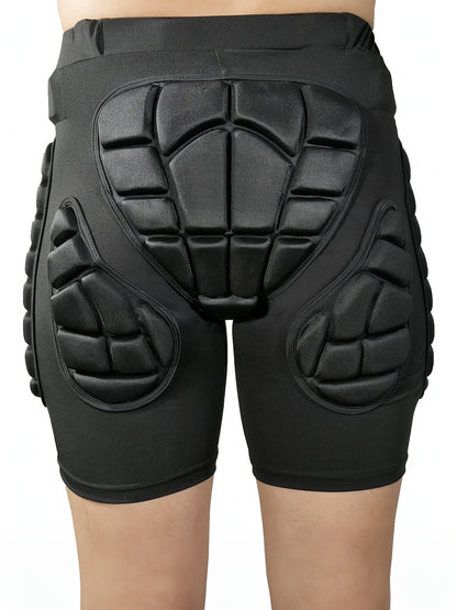 Atmungsaktive VEPAUS 3D-gepolsterte Shorts für Eishockey, Snowboarden, Gymnastik und Rollschuhlaufen – feuchtigkeitsableitend, flexibel, hochelastisches Polyester-Strickgewebe, normale Passform, Sportbekleidung für alle vier Jahreszeiten