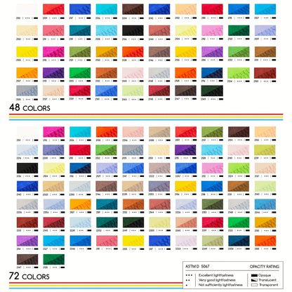 MEEDEN Soft Oil Pastels Set: 48/72 Colors Oil Pastels for Artists Adults Teachers - Fine Writing Instruments Vibrant Crayons for Art Painting & Drawing, Blending, Layering, Shading
