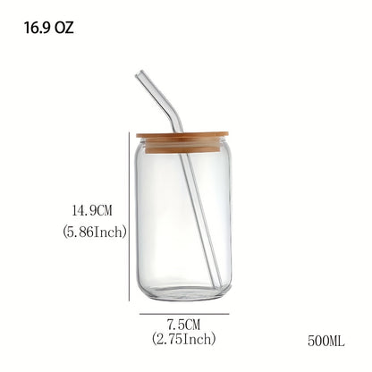 [Daisy Print Glass Tumbler] Reusable Floral Daisy Print Glass Tumbler with Lid and Straw - Hand Wash Only, Flower Theme Drinkware for Home Use, Ideal Halloween Gift