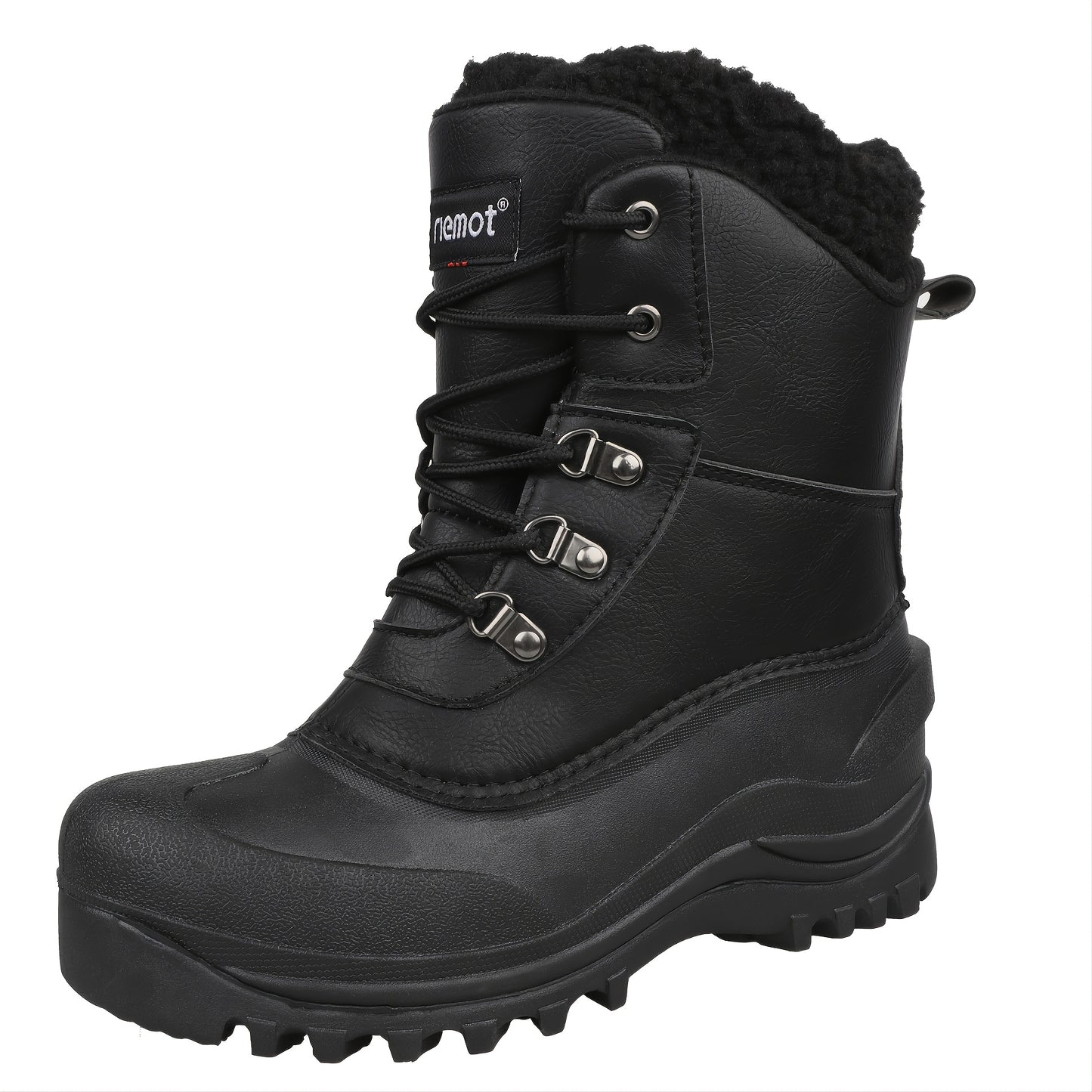 Bottes de neige RIEMOT pour homme, toutes saisons, de haute qualité, avec doublure polaire chaude - Semelle robuste en TPR, adhérence optimale, idéales pour la randonnée, le trekking et le jardinage - Chaussures d'extérieur hiver/été/automne