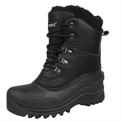 Bottes de neige RIEMOT pour homme, toutes saisons, de haute qualité, avec doublure polaire chaude - Semelle robuste en TPR, adhérence optimale, idéales pour la randonnée, le trekking et le jardinage - Chaussures d'extérieur hiver/été/automne