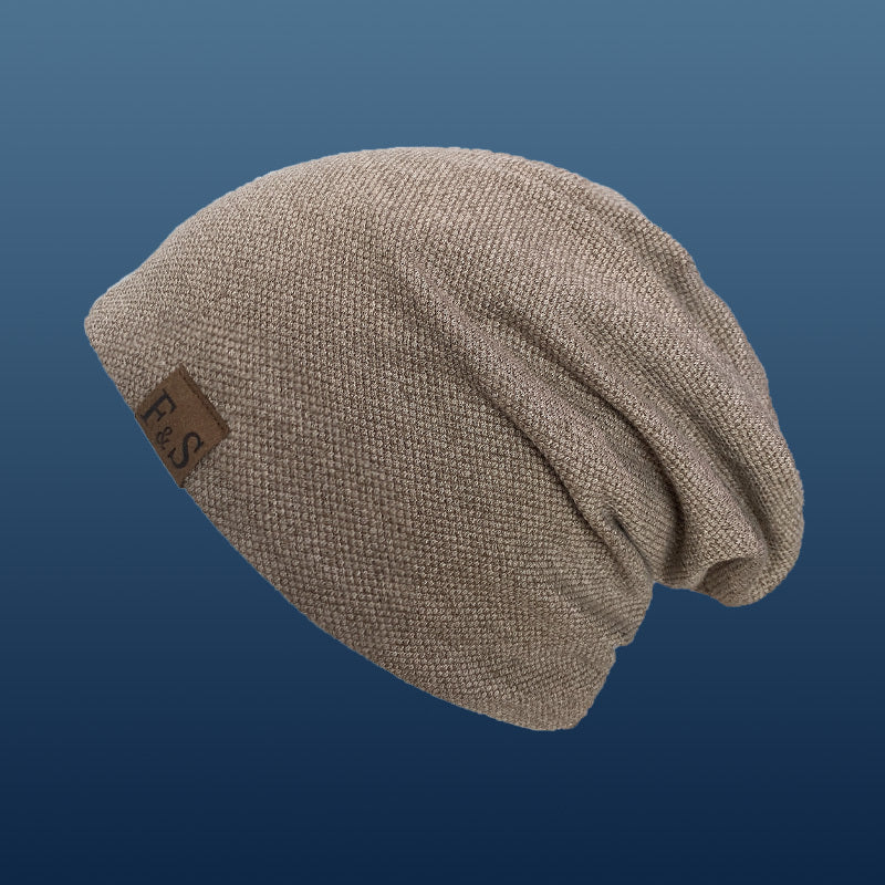 Unisex Beanie | Black, Lightweight, Fabric, Toggle Closure, Urban Style, Ideal for Spring/Fall/Winter