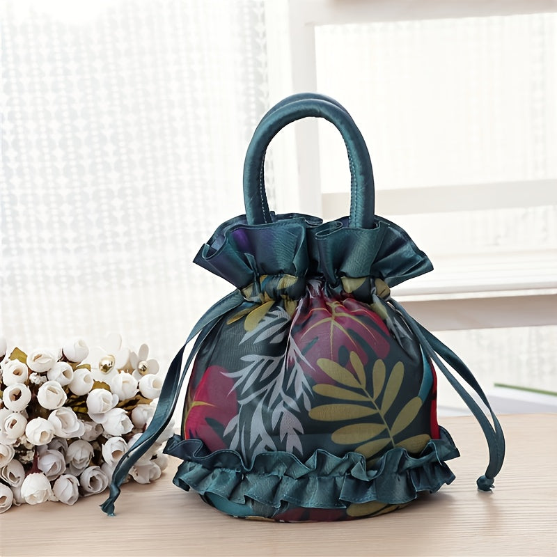Handtasche mit Blumenmuster, trendige kleine Abendtasche, schlichte Handytasche, niedliche Beuteltasche