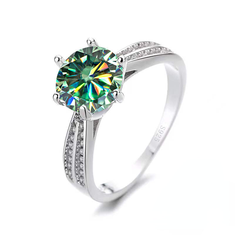 Tancise Original 925 Sterling Silber Ring Moissanit mit Zertifikat Feiner Schmuck Verlobungsringe für Damen