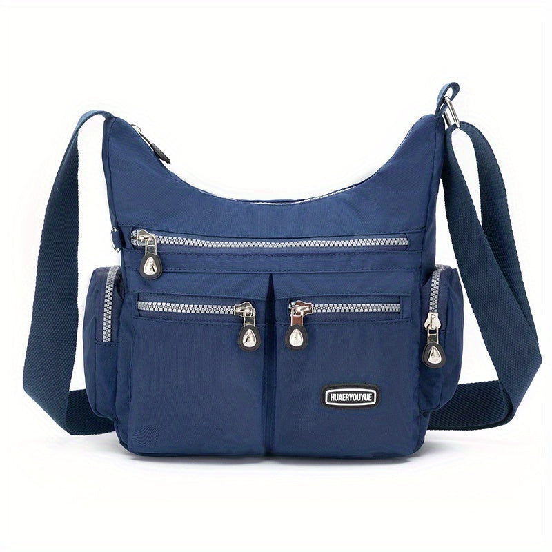 Unisex-Umhängetasche, quadratisch, mit mehreren Fächern, leicht, für Damen und Herren.