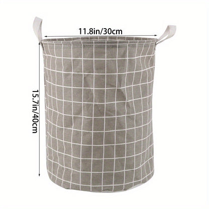 Panier à linge rond (1 pièce), panier à linge sale, panier à linge portable, seau de rangement