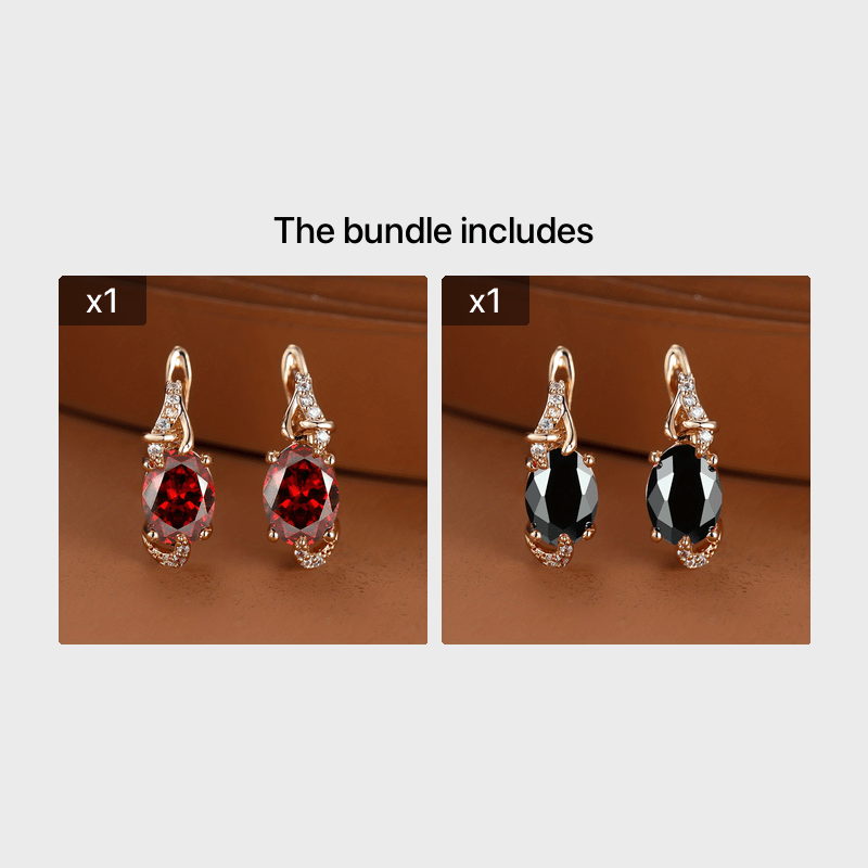 Elegante, 18 Karat vergoldete Ohrstecker mit blauem Stein – Rund- und Ovalschliff, synthetische Zirkonia, Ohrstecker aus Kupfer – Schmuck für jede Jahreszeit | Trendiges Design | Langlebige Vergoldung