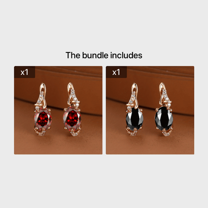Elegante, 18 Karat vergoldete Ohrstecker mit blauem Stein – Rund- und Ovalschliff, synthetische Zirkonia, Ohrstecker aus Kupfer – Schmuck für jede Jahreszeit | Trendiges Design | Langlebige Vergoldung