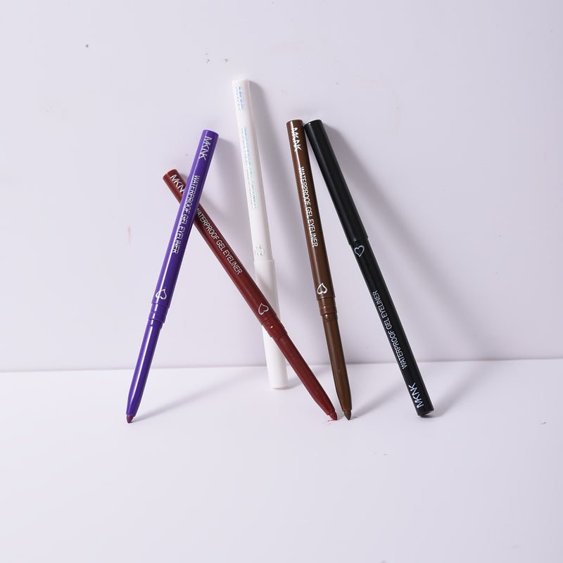 Waterproof Eyeliner Pencil Pen - Smooth, Smudge-Proof, Automatic, Colorful, Easy to Use for Beginners