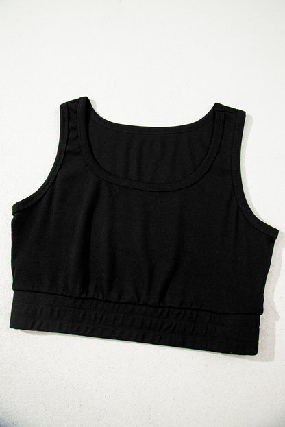 Black 3 Pcs Crop Tank Top Shorts with Cardigan Lounge Set