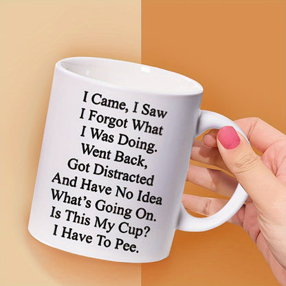1pc, Coffee Seniors Mug, 11oz Ceramic Coffee Cups, Water Cups For Senior Citizens, Summer Winter Drinkware, Birthday Gifts, Holiday Gifts, Christmas Gifts, New Year Gifts