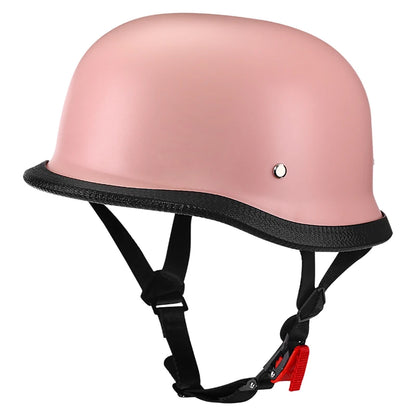Motorcycle Half Helmet German Leather Vintage Helmet Casco Moto Motorcycle Open Face Helmet Biker Pilot DOT Certification M-L-XL
