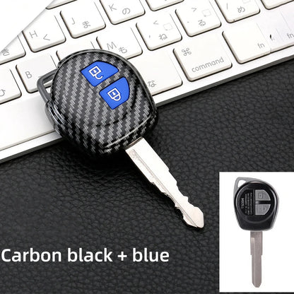 ABS Carbon 2 Button Car Remote Key Cover Case For Suzuki Swift Ignis Vitara Liana Ciaz Baleno Car Key Fob Case Cover Shell