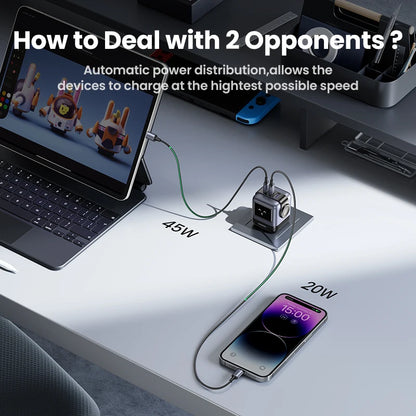 【US-Stecker】UGREEN 65W 30W GaN-Ladegerät im Roboter-Design mit PD3.0-Schnellladefunktion, QC4.0, 3.0 und PPS für iPhone 17, 16, 15 Pro, MacBook, Laptop und Tablet
