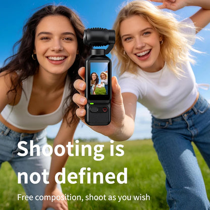 4K HD Handheld Outdoor Action Camera Portable Pocket Camera 180 ° Rotating Record Vlog Life Video Recording Entry Action Camer
