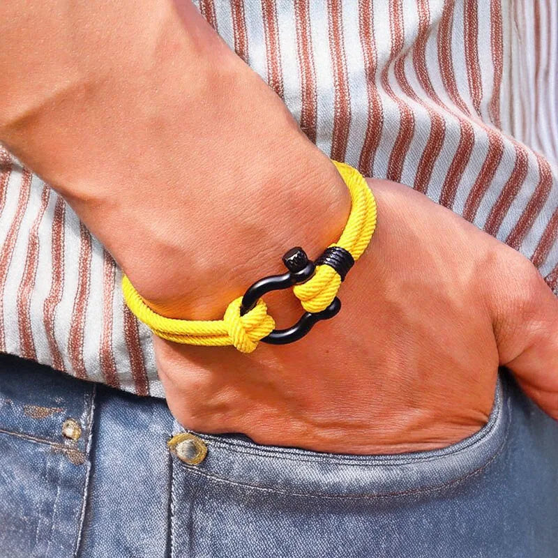 Noter Unique Outdoor Mountaineering String Bracelet For Men High Quality 4mm Cord Chain Wrap Braslet Leisure Wrist Accessories