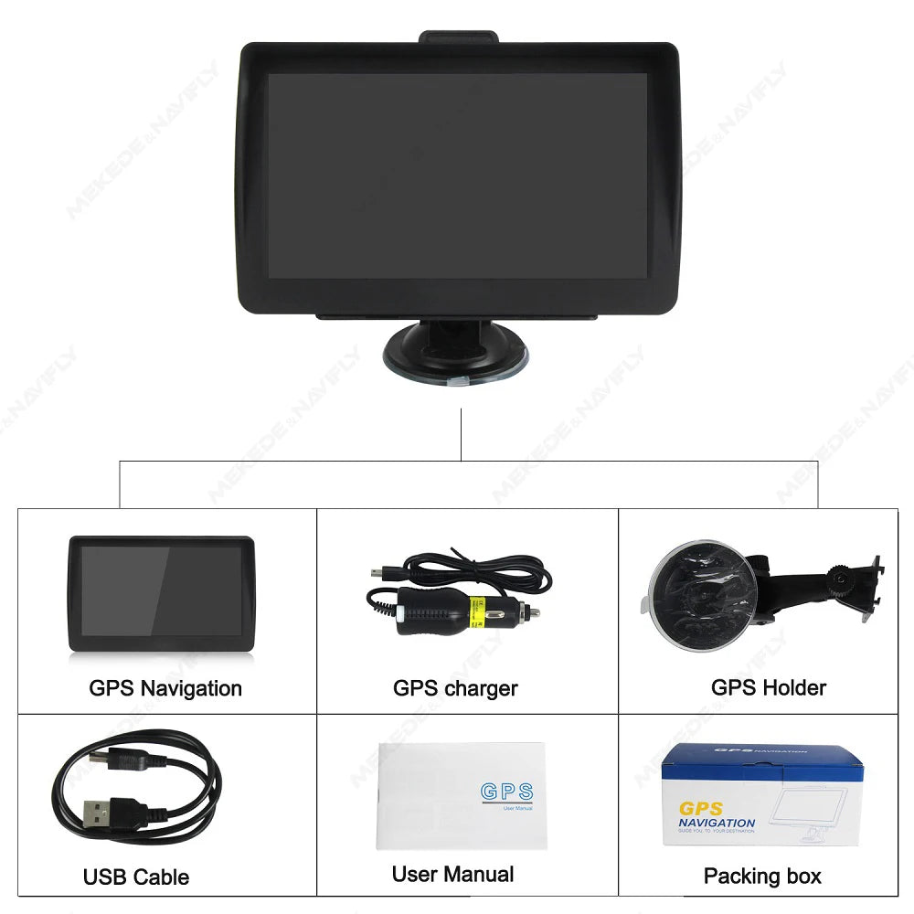 2025 7" 9" NEW Car GPS Navigation HD  Touch Screen Satellite navigation Offline 2D 3D GPS Navigation Voice And Image Prompts