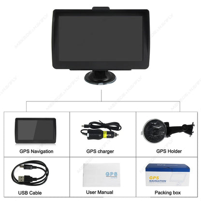 2025 7" 9" NEW Car GPS Navigation HD  Touch Screen Satellite navigation Offline 2D 3D GPS Navigation Voice And Image Prompts
