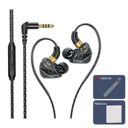 EARDECO 3.5mm Wired Earphone In Ear Wired Headphones Bass Sport Earphone Headphone with Mic Earphone Stereo Headphone Headset