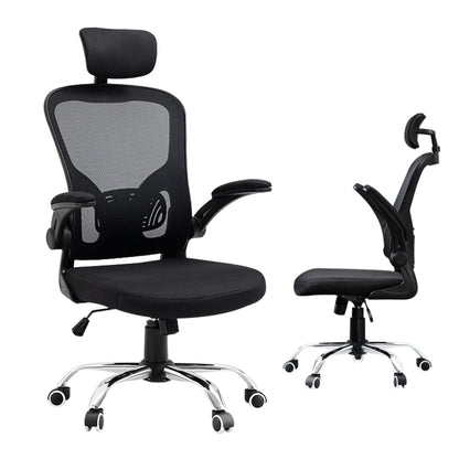 High-end Gaming Chair, Ergonomic, Height-adjustable, Flat, Foot-rest Chair (Black)