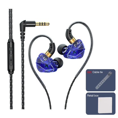 EARDECO 3.5mm Wired Earphone In Ear Wired Headphones Bass Sport Earphone Headphone with Mic Earphone Stereo Headphone Headset