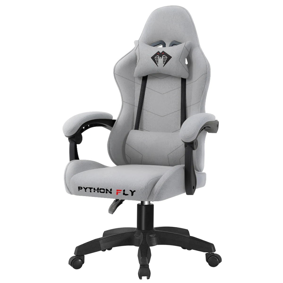 High-end Gaming Chair, Ergonomic, Height-adjustable, Flat, Foot-rest Chair (Black)