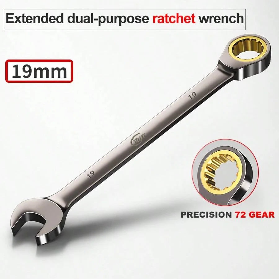 Ratchet Wrench 6-32mm, Combination Wrench, Dual-Use Wrench, Universal Repair Tool for Car and Motorcycle Maintenance