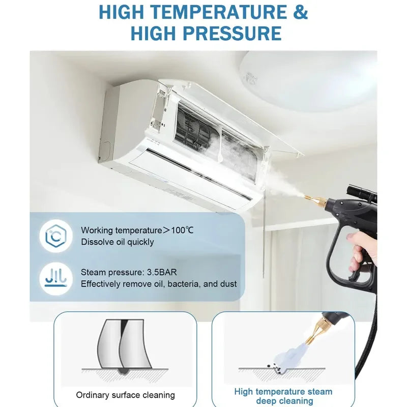 220VCommercial Household 3000W Steam Cleaner Adjusted Function Air Conditioning Kitchen Hood Car Steaming Cleaner Alkaline Clean