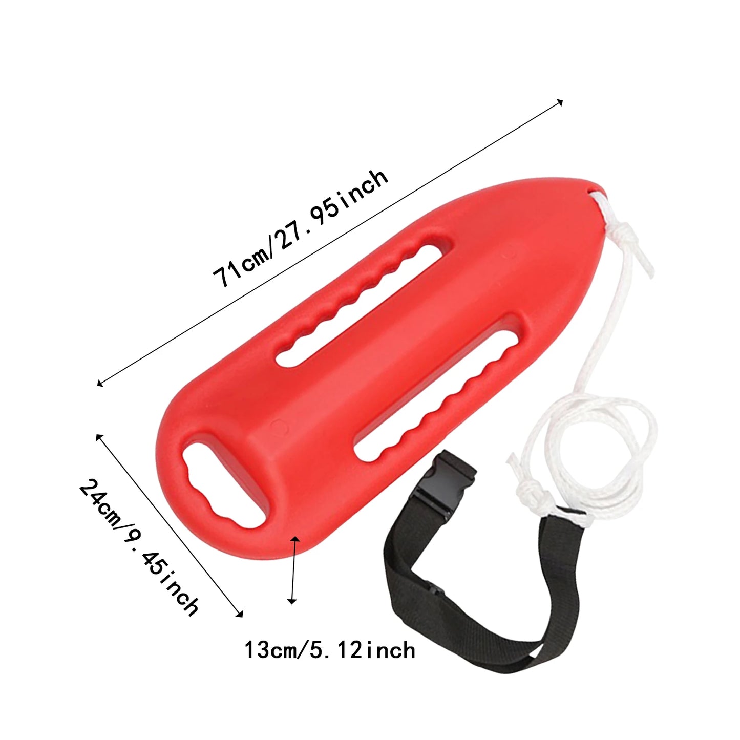 6 Handle Rescue Can Rescue Gear Survival Swim Buoy with Adjustable Waist Belt Snorkeling Kayaking Canoeing Rafting Accessories