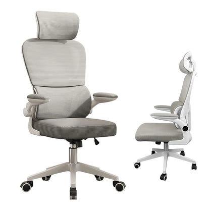 High-end Gaming Chair, Ergonomic, Height-adjustable, Flat, Foot-rest Chair (Black)